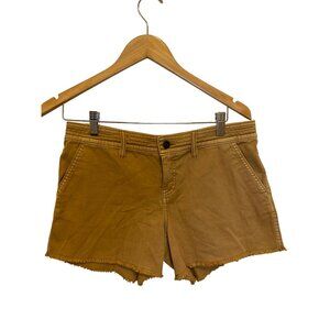 PrAna Sancho Shorts Size 6 Organic Cotton/Elastane Frayed Hem